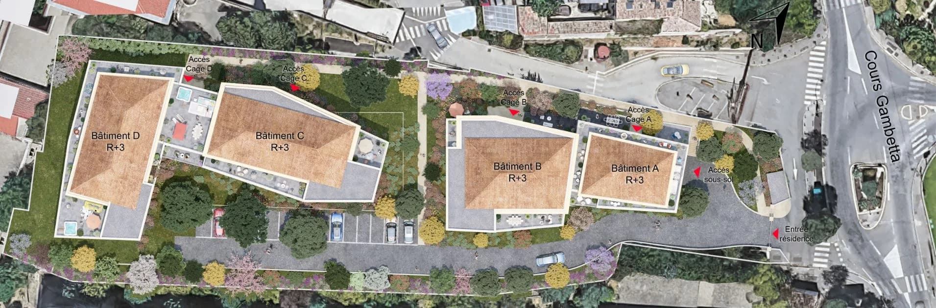 102 GAMBETTA - Plan masse